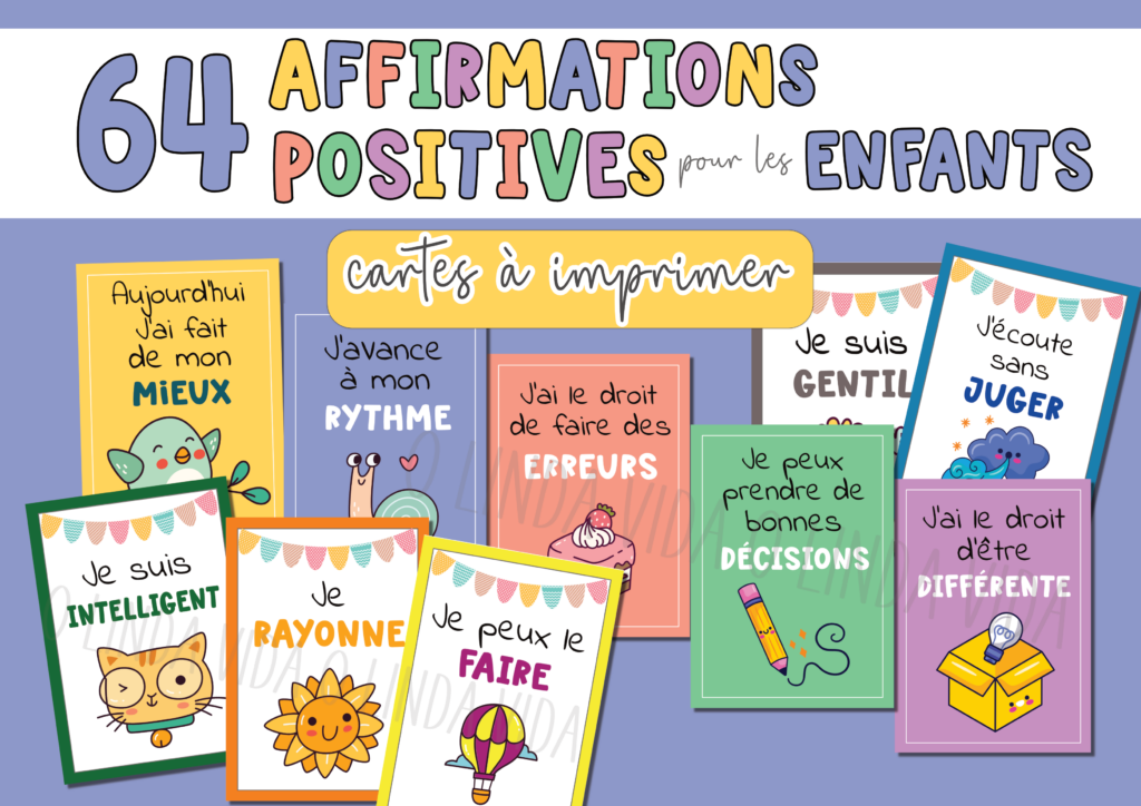 Affirmations positives enfants - confiance en soi estime de soi développement personnel