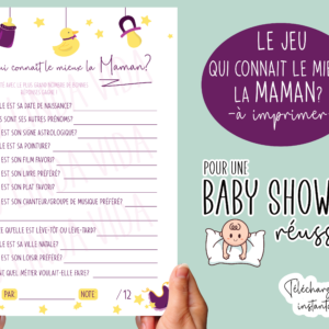 Jeu Baby Shower "Qui connaît le mieux la maman?" à imprimer (thème Canard)