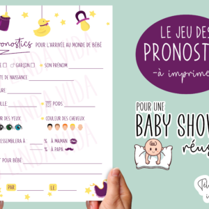 Jeu Baby Shower - Pronostics